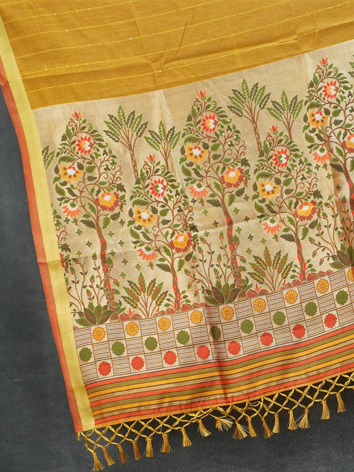 Linen Silk Saree | TTDS3437