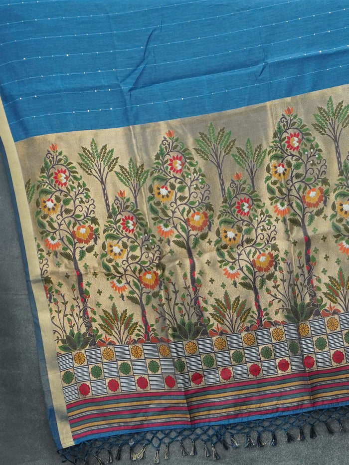 Linen Silk Saree | TTDS3437