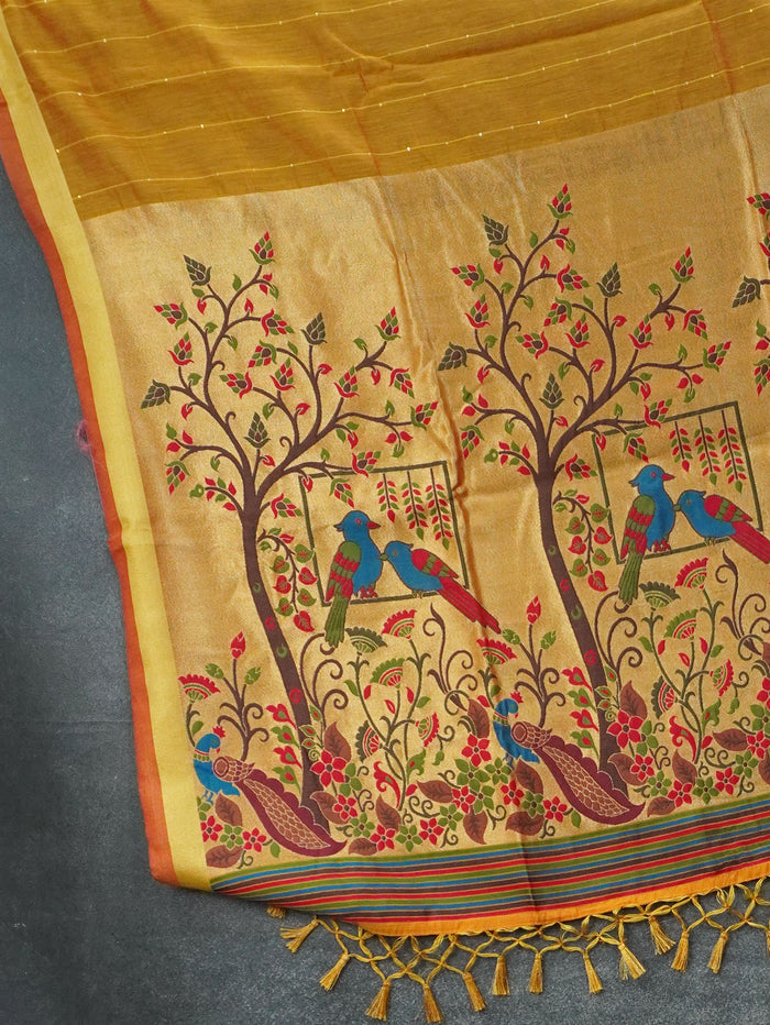 Linen Silk Saree | TTDS3438