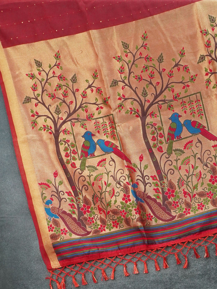 Linen Silk Saree | TTDS3438