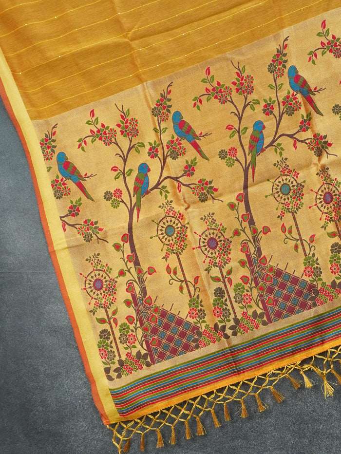 Linen Silk Saree | TTDS3439