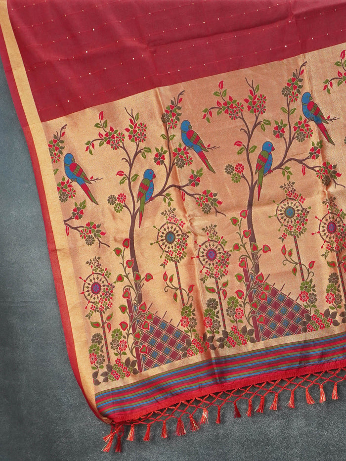 Linen Silk Saree | TTDS3439