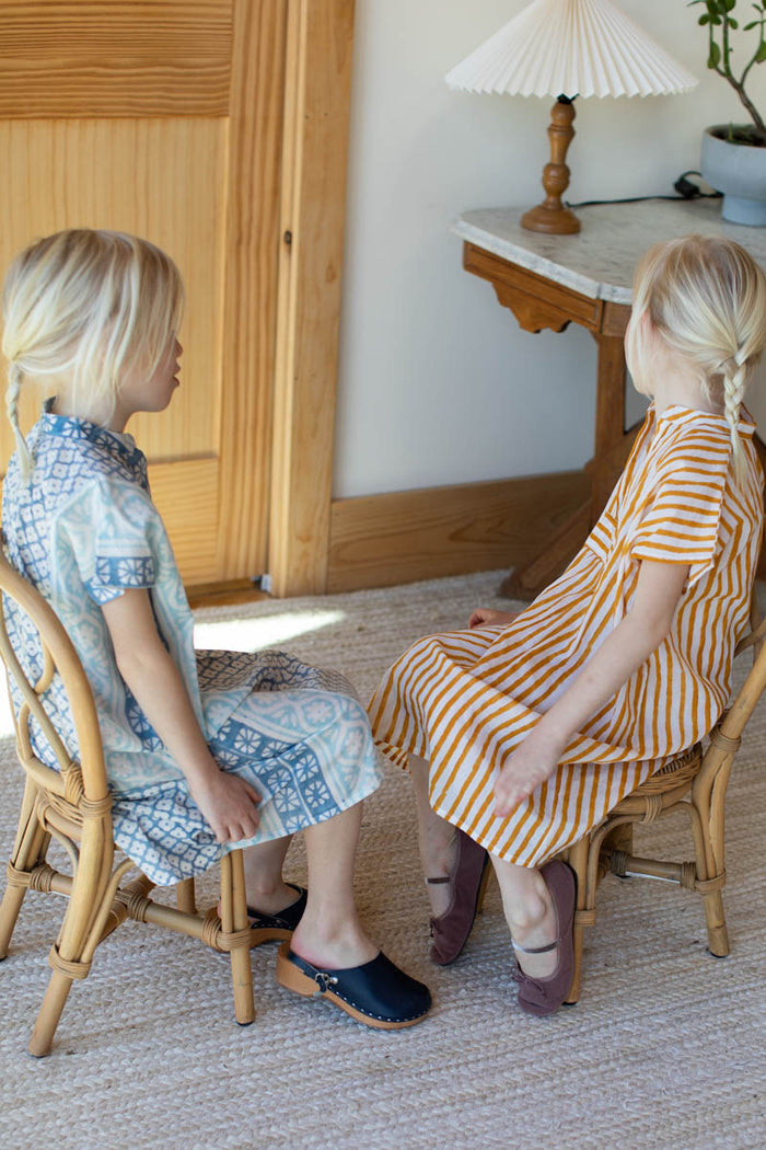 Little Fry Caftan - Marigold Stripe Organic