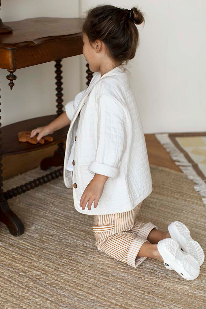 Little Fry Quilted Jacket - Cloud White Organic