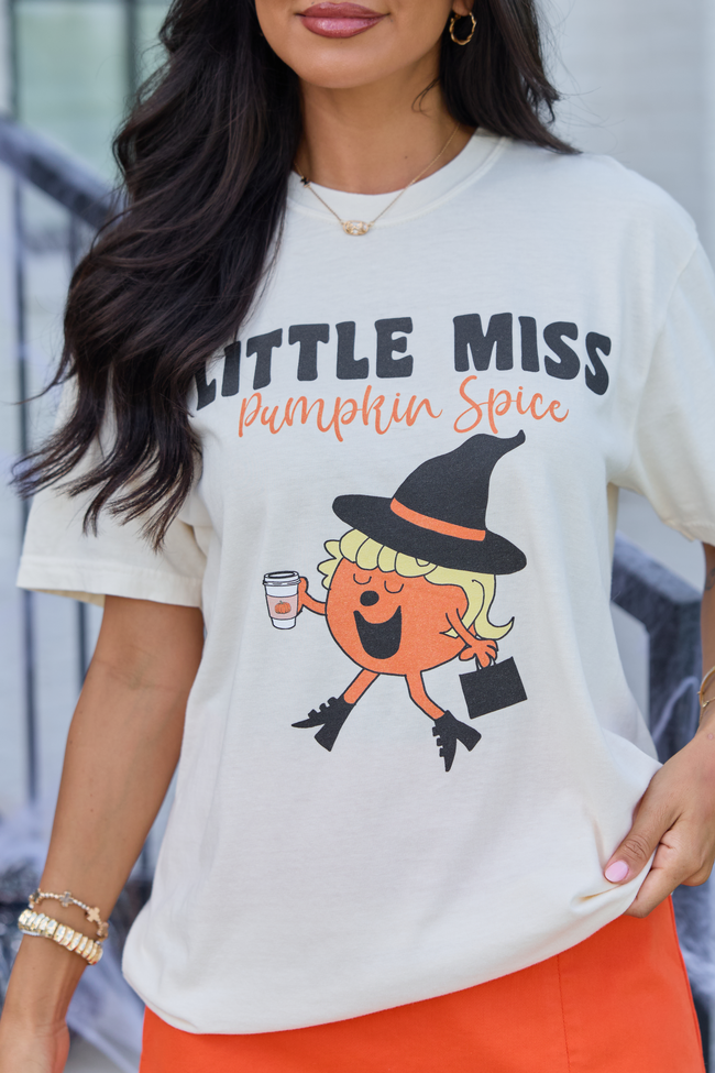 Little Miss Pumpkin Spice Ivory Graphic Tee