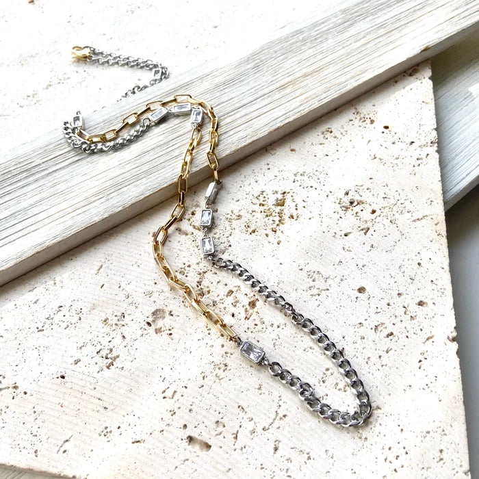 Long Edgy Glam Necklce