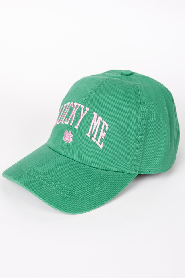 Lucky Me Green Baseball Hat FINAL SALE