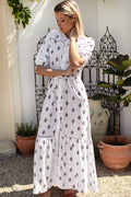 Lucy 4 Short Sleeve Dress - Daughters 2 Blackberry Wine Linen