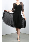 Maxima Three-Quarter Sleeve Tea Dress