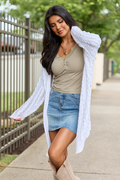 Mellow Moments Ivory Knit Cardigan