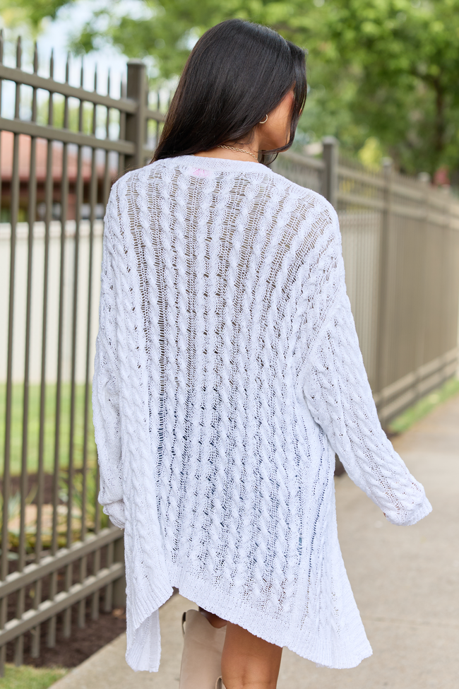 Mellow Moments Ivory Knit Cardigan