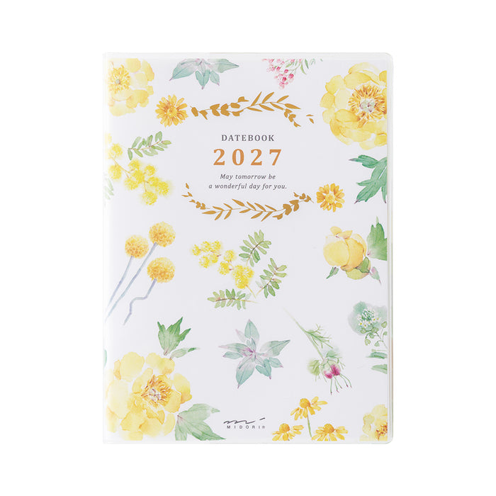 Midori A6 Pocket Diary - Country Time Flower