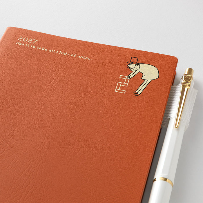 Midori A6 Pocket Diary - Monthly Ojisan