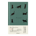 Midori B6 Book Style Diary - Cat Green