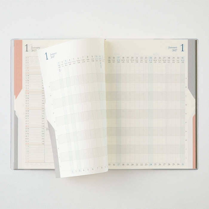 Midori B6 Double Schedule - Progress - Gray