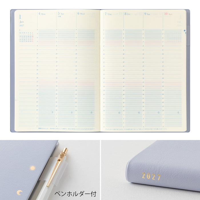 Midori B6 Gradation Diary - Day Length - Light Purple