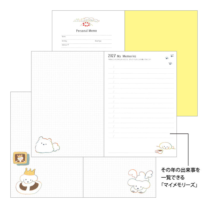 Midori B6 Pocket Diary - Dog