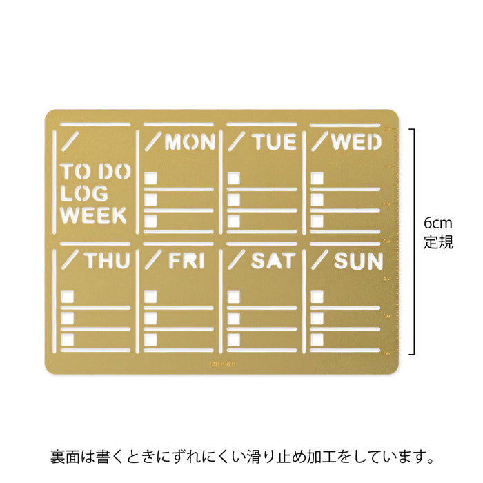 Midori Diary Template Stencil