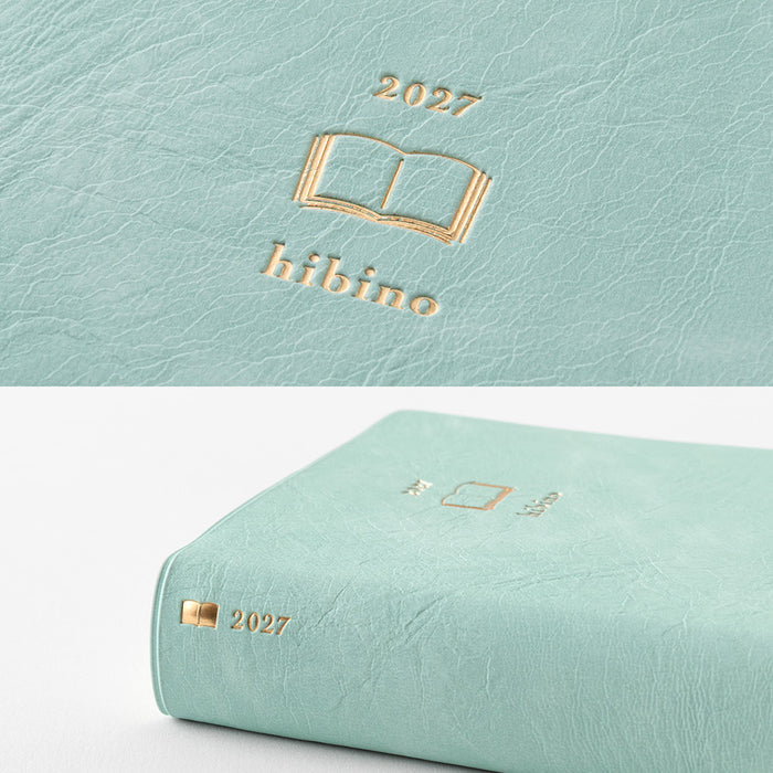 Midori Hibino A6 Diary - Blue-Green