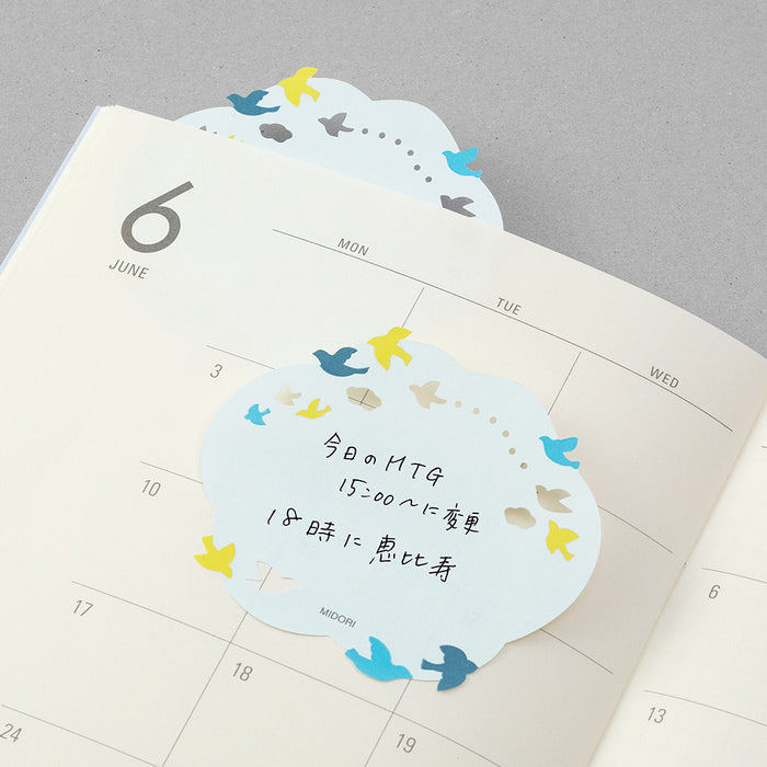 Midori Sticky Notes - Die-Cut Birds