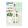 Atlas Stationers - Midori Yuru Log Sticker 2 Sheets - Forest Animal - Stickers