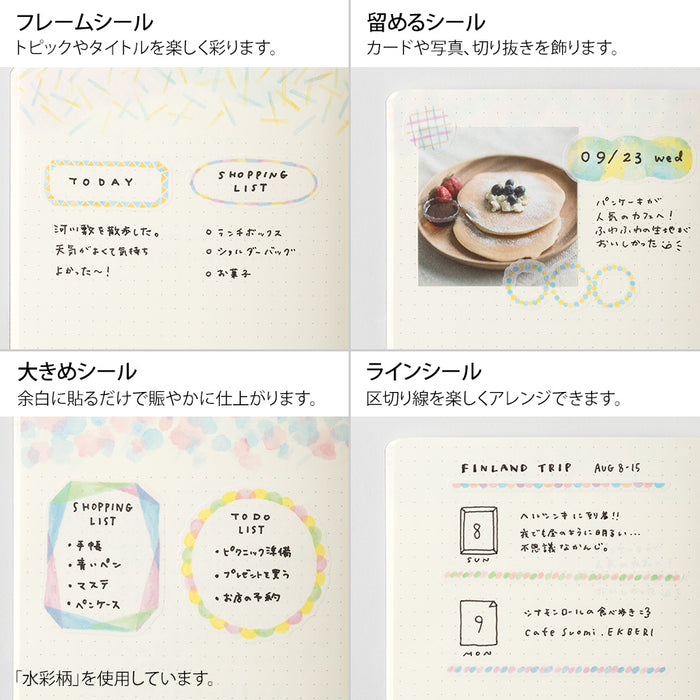 Atlas Stationers - Midori Yuru Log Sticker 2 Sheets - My Life - Stickers - Image 2