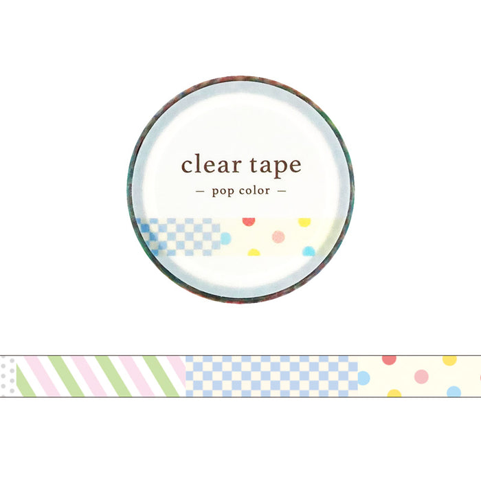 Mind Wave Clear Masking Tape - Pop Color - Pattern