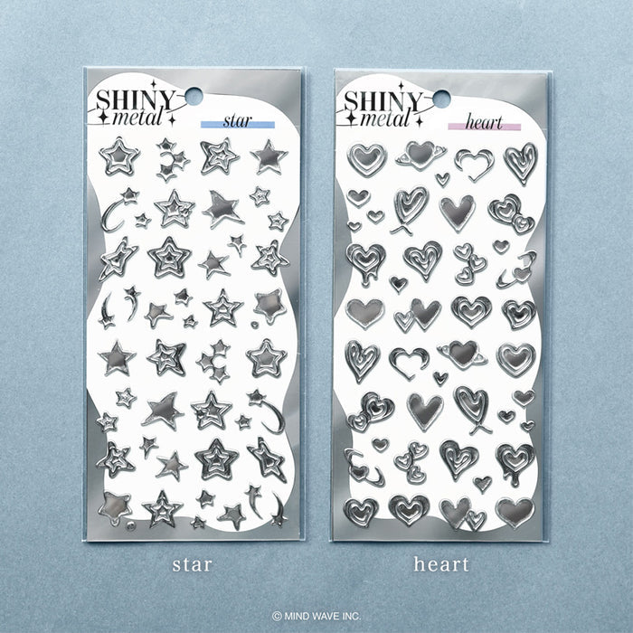 Mind Wave Shiny Metal Stickers - Heart