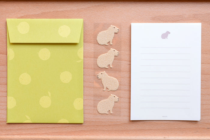 Mini Letter Set with Capybara Stickers