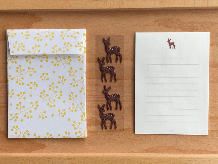 Mini Letter Set with Deer Stickers