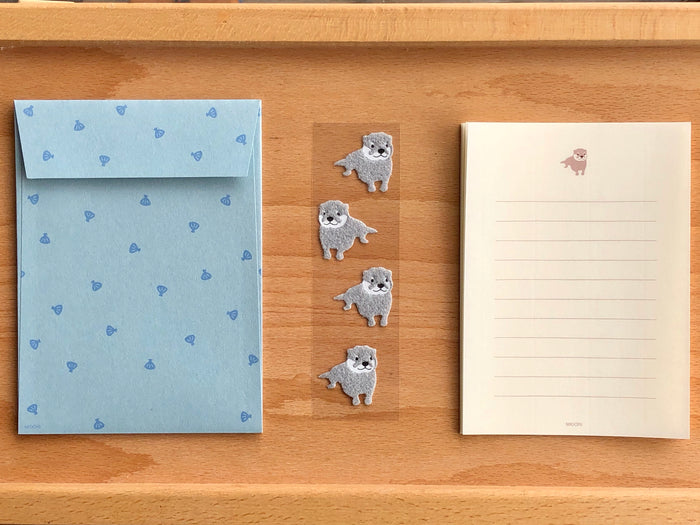 Mini Letter Set with Otter Stickers