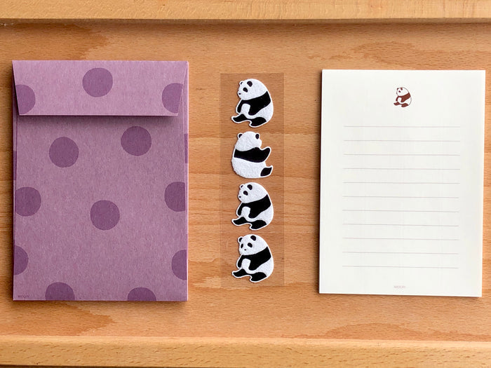 Mini Letter Set with Panda Stickers