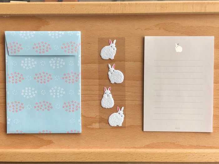 Mini Letter Set with Rabbit Stickers