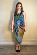 Morgan Ruched Crew Neck Dress
