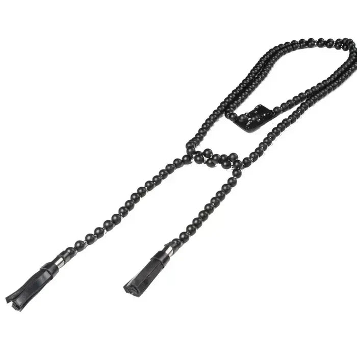 Obsidian Path Beaded Lariat