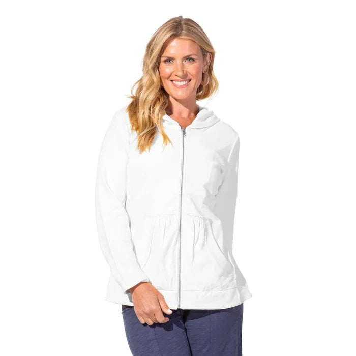 Ocean Front Ruched Pocket Hoodie