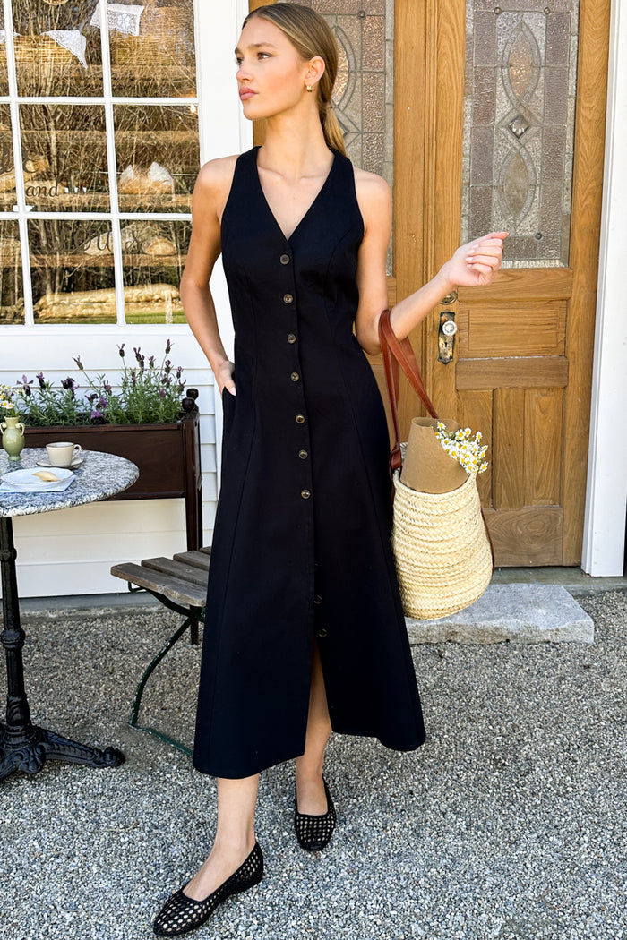 Organic Cafe Dress - Black