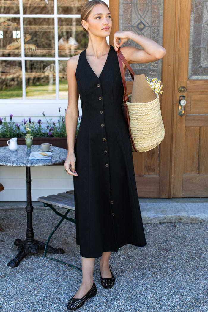 Organic Cafe Dress - Black