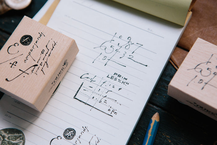 OURS x Hank Daily Cursive-B Rubber Stamp Set
