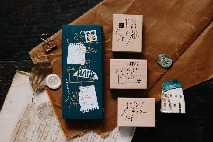 OURS x Hank Daily Cursive-B Rubber Stamp Set