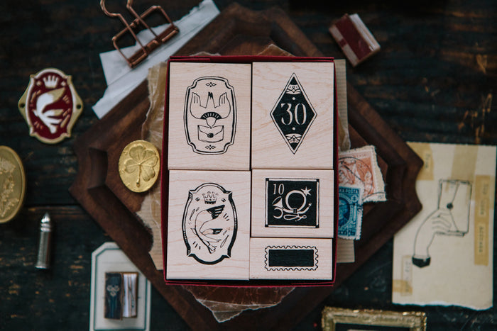 OURS x Koopa Postal Maple Wood Stamp Set
