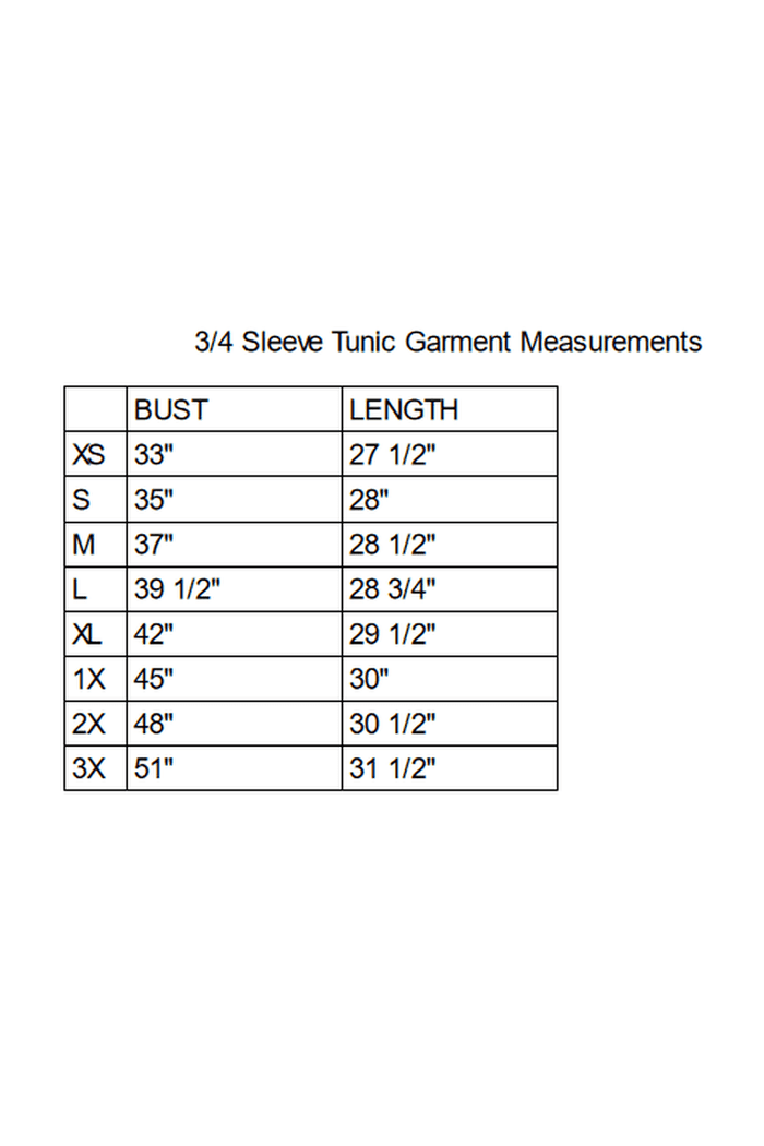 PALETTE BASICS 3/4 Sleeve Tunic