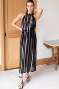 Pandora Maxi Dress - Black Lurex