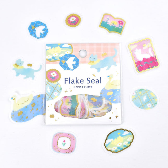 Papier Platz Kazu Miyashita Flake Stickers - Neko Neko Biyori