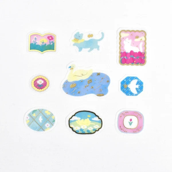 Papier Platz Kazu Miyashita Flake Stickers - Neko Neko Biyori