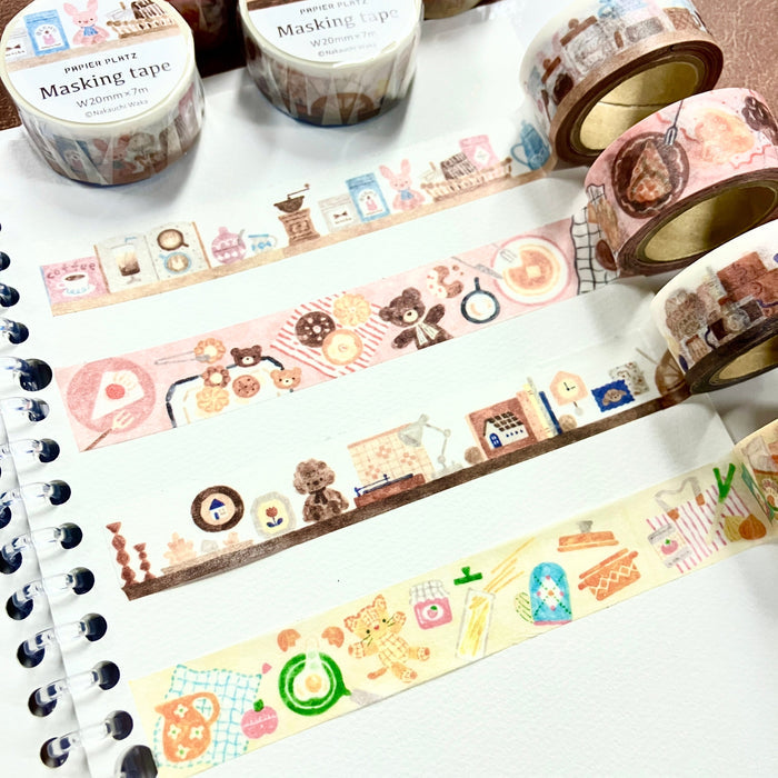 Papier Platz Nakauchi Waka Washi Tape - Dogs and Interiors