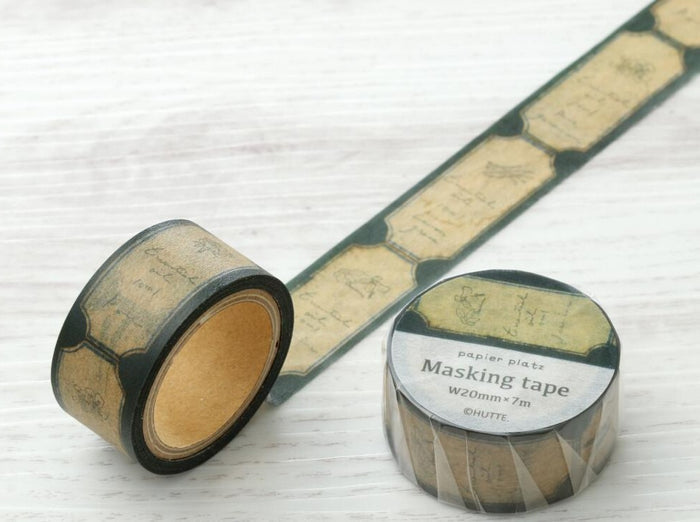 Papier Platz x HUTTE - Oil Label Black Masking Tape