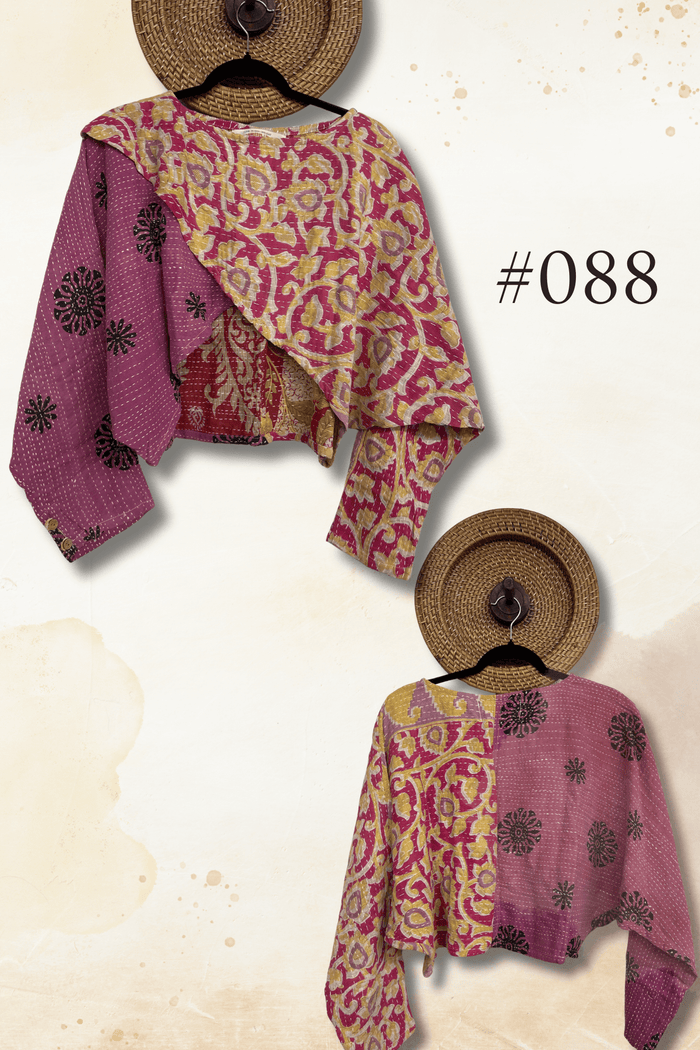 Pareo Kantha In Bloom Cropped Pullover