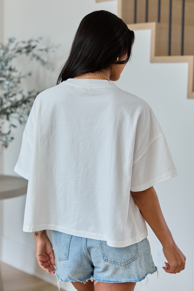 Perfect Staple Ivory Soft Knit Pocket Tee FINAL SALE