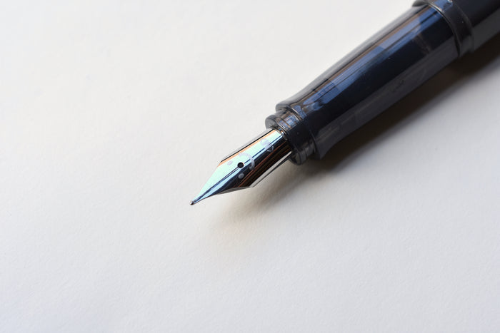 Pilot Kakuno Fountain Pen - Gray Barrel/Blue Cap - Medium Nib